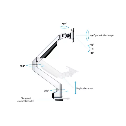 Multibrackets 7167 asztali TV konzol 81,3 cm (32") Ezüst