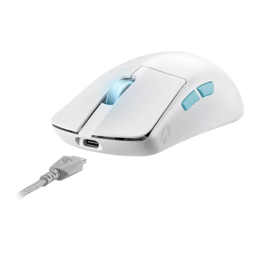 ASUS ROG Harpe Ace Aim Lab Edition egér Játék Kétkezes RF Wireless + Bluetooth + USB Type-C Optomechanikus 36000 DPI