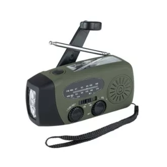   Fosco Emergency Emergency radio with light and power bank Green, Black