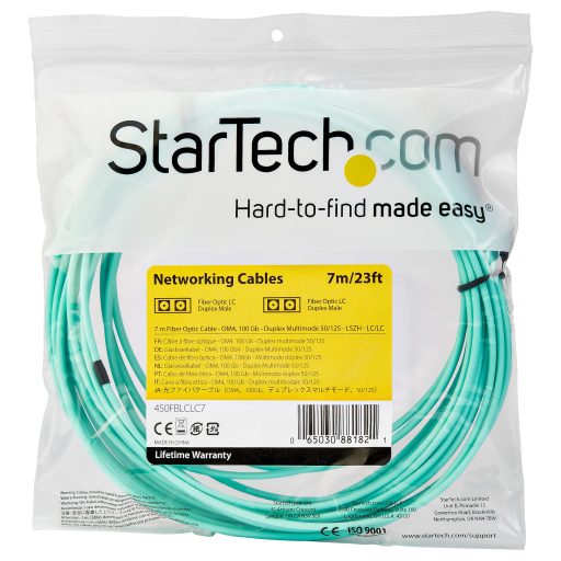 StarTech.com 450FBLCLC7 InfiniBand és száloptikai kábel 7 M LC Türkizkék