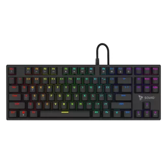   Savio SAVGK-TEMPEST X2 RED billentyűzet Univerzális USB QWERTY Fekete