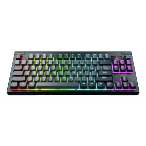 CHERRY XTRFY MX 8.3 TKL Wireless billentyűzet Játék USB + RF Wireless + Bluetooth AZERTY Francia Szürke