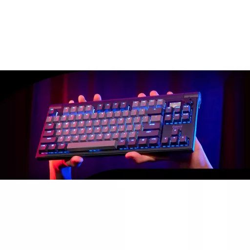 CHERRY XTRFY MX 8.3 TKL Wireless billentyűzet Játék USB + RF Wireless + Bluetooth AZERTY Francia Szürke
