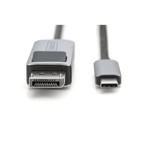 Digitus DB-300334-010-S video átalakító kábel 1 M USB C-típus DisplayPort Fekete
