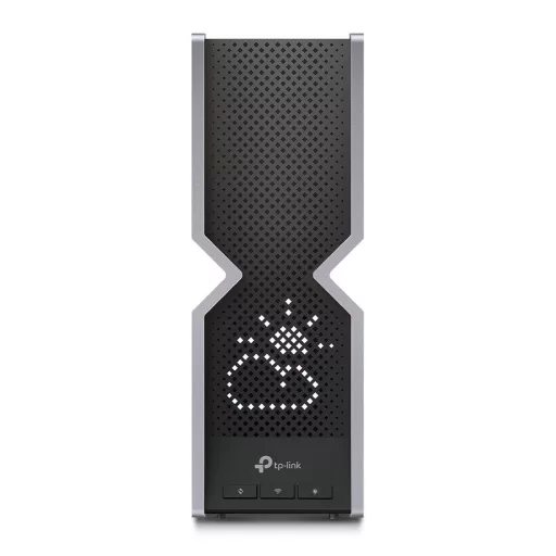 TP-Link Archer BE800 vezetéknélküli router Multi-Gigabit Ethernet Háromsávos (2,4 GHz / 5 GHz / 6 GHz) Fekete, Rozsdamentes acél