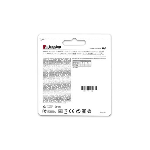 Kingston Technology DataTraveler microDuo 3C USB flash meghajtó 64 GB USB Type-A / USB Type-C 3.2 Gen 1 (3.1 Gen 1) Lila, Rozsdamentes acél