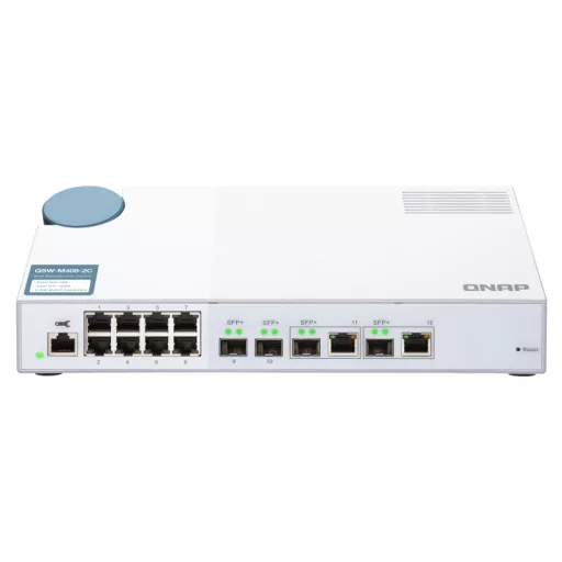 QNAP QSW-M408-2C hálózati kapcsoló Vezérelt L2 10G Ethernet (100/1000/10000) Fehér