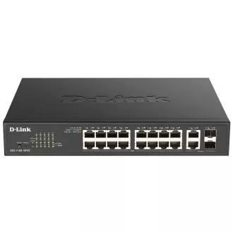   D-Link DGS-1100-18PV2 hálózati kapcsoló Vezérelt L2 Gigabit Ethernet (10/100/1000) Ethernet-áramellátás (PoE) támogatása 1U Fekete