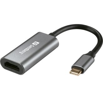   Sandberg 136-12 video átalakító kábel USB C-típus Alumínium, Fehér