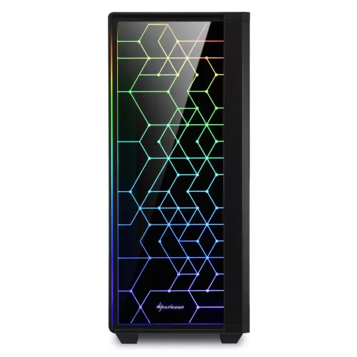 Sharkoon RGB LIT 100 Midi Tower Fekete