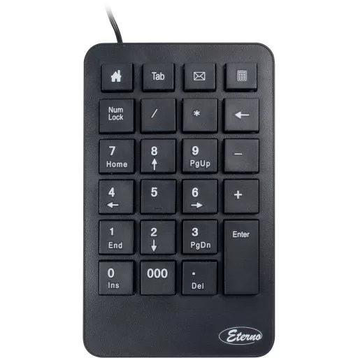 Inter-Tech KB-120 numerikus billentyűzet Univerzális USB Fekete