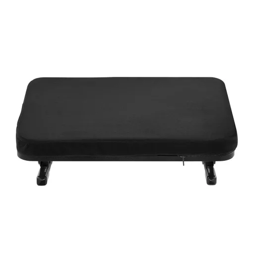 Maclean MC-460 Ergonomic Footrest Leg Foot Rest Infinitely Adjustable Angle Under Desk Removable Cushion Cushioned