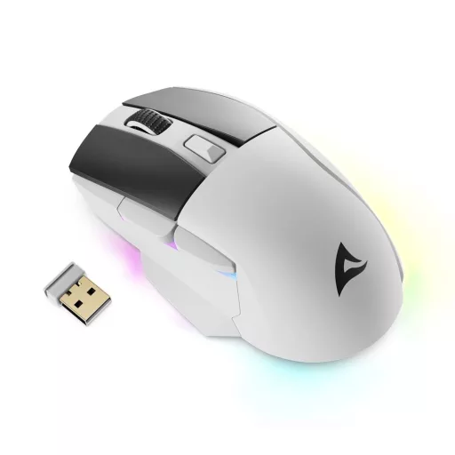Sharkoon SGM50W egér Játék Jobbkezes RF Wireless + USB Type-A Optikai 6400 DPI
