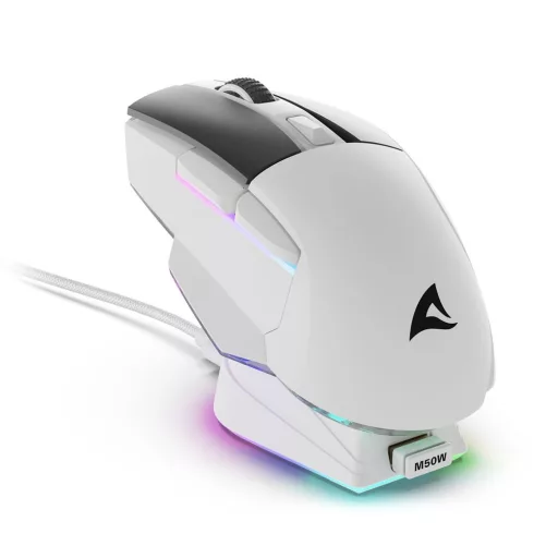 Sharkoon SGM50W egér Játék Jobbkezes RF Wireless + USB Type-A Optikai 6400 DPI