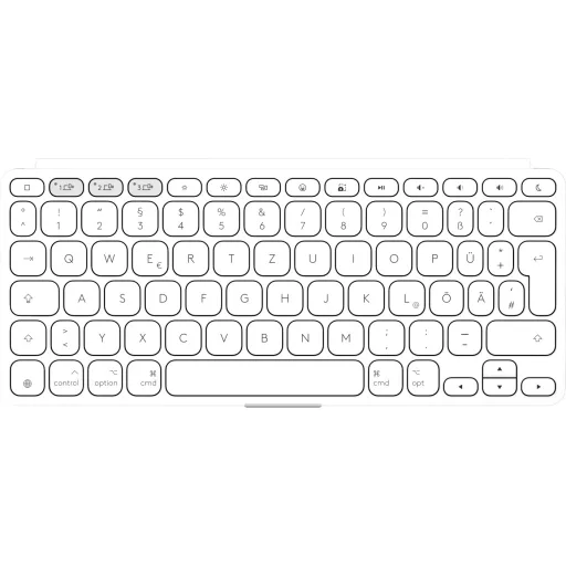 Logitech 920-013005 billentyűzet mobil eszközhöz QWERTZ Német Bluetooth Fehér