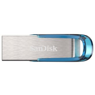   SanDisk Ultra Flair USB flash meghajtó 128 GB USB A típus 3.2 Gen 1 (3.1 Gen 1) Kék, Ezüst