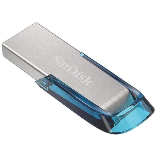 SanDisk Ultra Flair USB flash meghajtó 128 GB USB A típus 3.2 Gen 1 (3.1 Gen 1) Kék, Ezüst