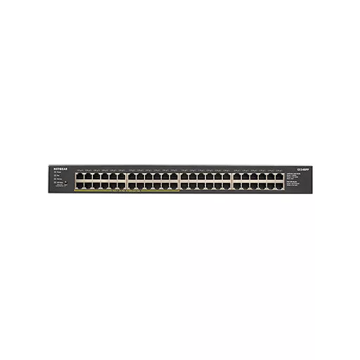 NETGEAR GS348PP Beállítást nem igénylő (unmanaged) Gigabit Ethernet (10/100/1000) Ethernet-áramellátás (PoE) támogatása Fekete