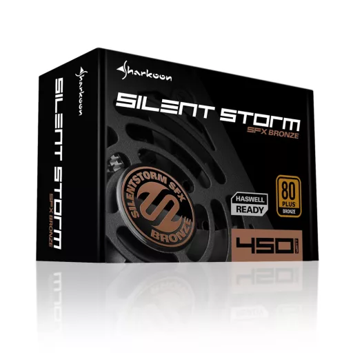 Sharkoon SilentStorm SFX Bronze 450 W 20+4 pin ATX Fekete