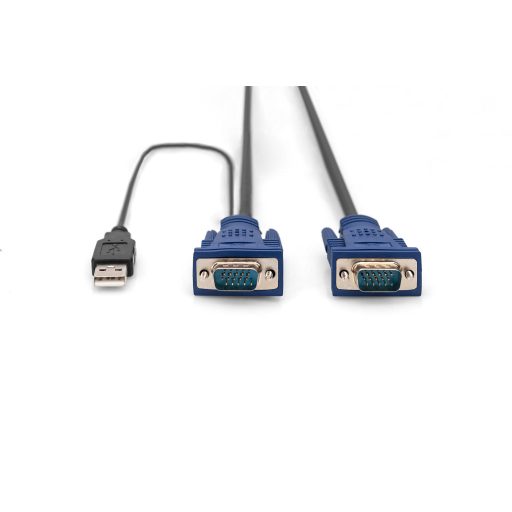 Digitus DS-19231 KVM kábel Fekete 1,8 M