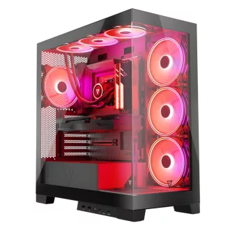   Modecom Volcano SPACE APEX ARGB MIDI USB 3.0 X 2 CYPE-C - AT Midi Tower Fekete