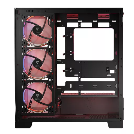 Modecom Volcano SPACE APEX ARGB MIDI USB 3.0 X 2 CYPE-C - AT Midi Tower Fekete