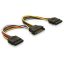 DeLOCK Cable Power SATA 15pin > 2x SATA HDD – straight 0,15 M