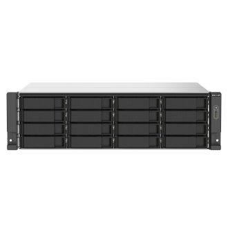   QNAP TS-1673AU-RP-16G tárolószerver NAS Rack (3U) Ryzen Embedded V1500B 16 GB DDR4 0 TB QNAP QTS Fekete, Szürke