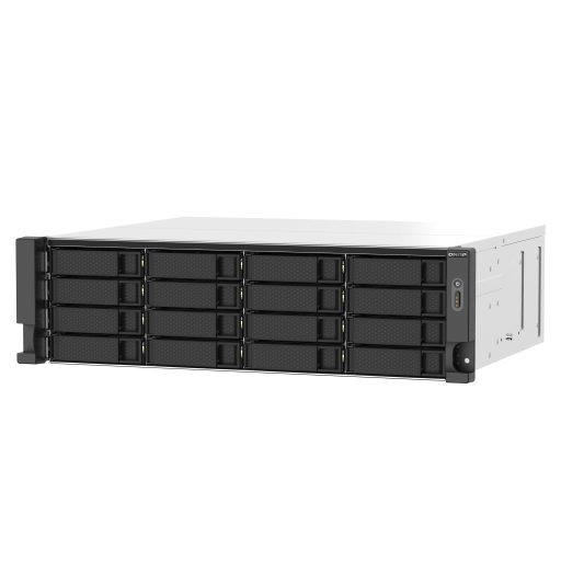 QNAP TS-1673AU-RP-16G tárolószerver NAS Rack (3U) Ryzen Embedded V1500B 16 GB DDR4 0 TB QNAP QTS Fekete, Szürke