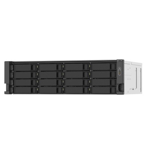 QNAP TS-1673AU-RP-16G tárolószerver NAS Rack (3U) Ryzen Embedded V1500B 16 GB DDR4 0 TB QNAP QTS Fekete, Szürke
