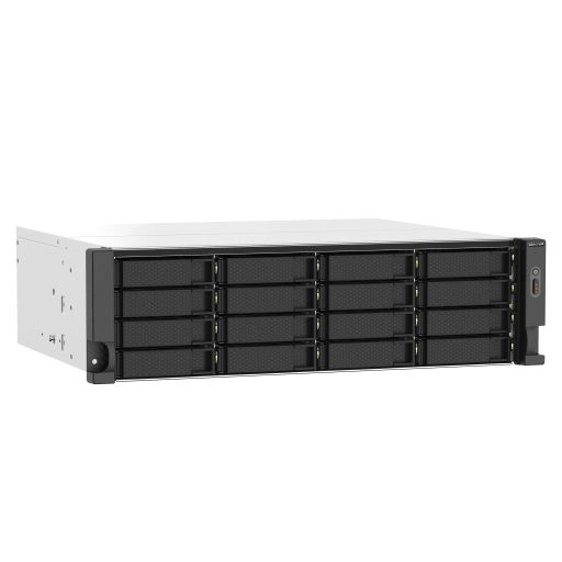 QNAP TS-1673AU-RP-16G tárolószerver NAS Rack (3U) Ryzen Embedded V1500B 16 GB DDR4 0 TB QNAP QTS Fekete, Szürke