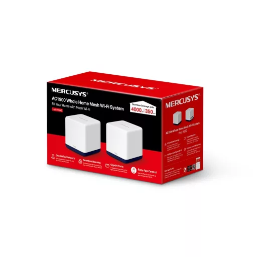 Mercusys Halo H50G (2-pack) Kétsávos (2,4 GHz / 5 GHz) Wi-Fi 5 (802.11ac) Fehér 3 Belső