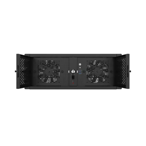 Lanberg SC01-5204-12B moduláris szerver ház Rack (4U) 0 GB
