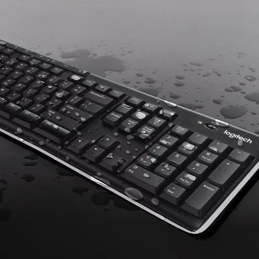 Logitech 920-004534 billentyűzet Egér mellékelve Univerzális Vezeték nélküli RF QWERTZ Svájc Fekete