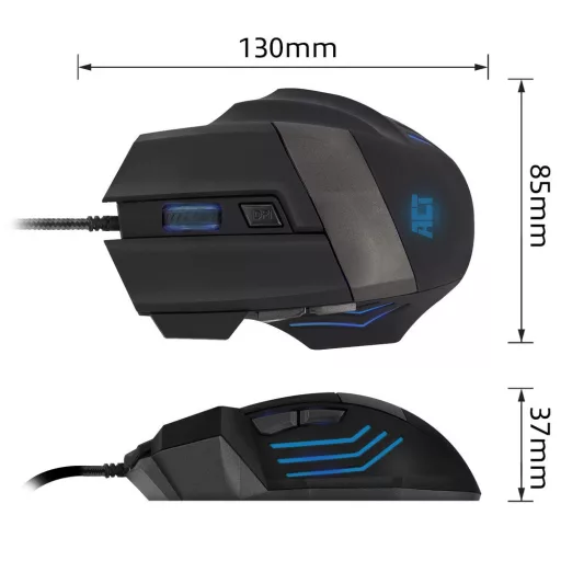 ACT AC5000 egér Játék Jobbkezes USB A típus Optikai 3200 DPI