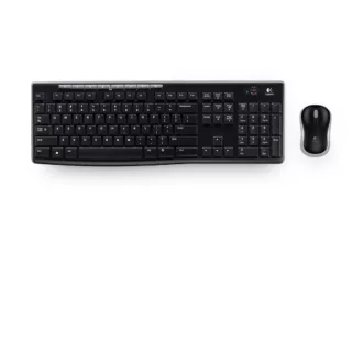   Logitech 920-004527 billentyűzet Egér mellékelve Otthoni Vezeték nélküli RF QWERTZ Cseh Fekete