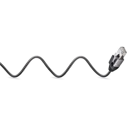 Goobay 74405 csatlakozó átlakító USB 3.1 type A RJ45 Fekete, Ezüst