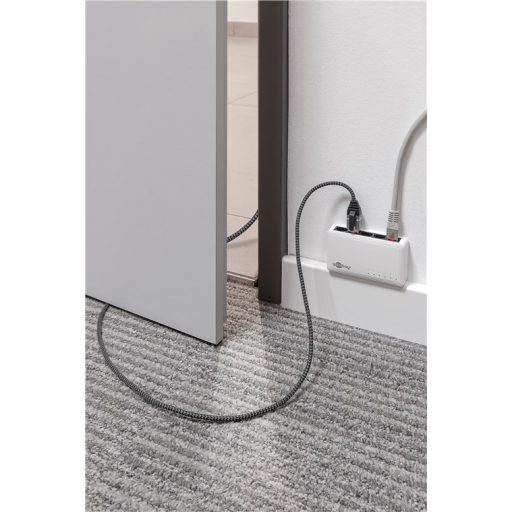 Goobay 74405 csatlakozó átlakító USB 3.1 type A RJ45 Fekete, Ezüst