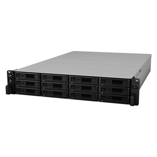 Synology RackStation RS3618xs NAS Rack (2U) Intel® Xeon® D D-1521 8 GB DDR4 0 TB DiskStation Manager Fekete