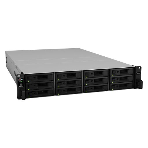Synology RackStation RS3618xs NAS Rack (2U) Intel® Xeon® D D-1521 8 GB DDR4 0 TB DiskStation Manager Fekete
