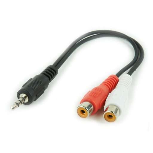Gembird CCA-406 audio kábel 0,2 M 3.5mm 2 x RCA Fekete, Vörös, Fehér