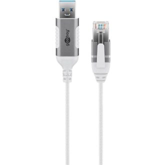   Goobay 74383 csatlakozó átlakító USB 3.0 type A RJ45 Fehér