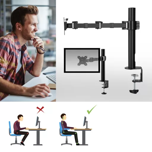ACT AC8325 asztali TV konzol 124,5 cm (49") Fekete