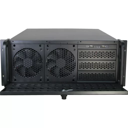 Inter-Tech IPC 4U-4129L Rack Fémes, Ezüst