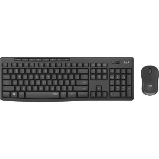 Logitech 920-009803 billentyűzet Egér mellékelve Irodai Vezeték nélküli RF AZERTY Holland Grafit