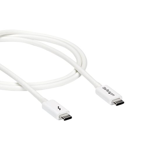 StarTech.com TBLT3MM1MW Thunderbolt kábel 1 M 20 Gbit/s Fehér