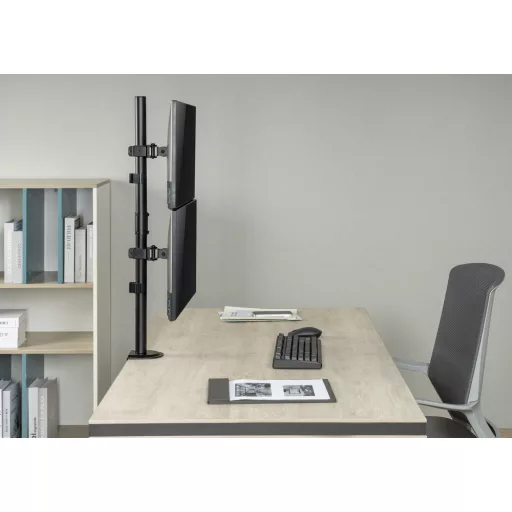Gembird MA-D2-02 asztali TV konzol 81,3 cm (32") Fekete