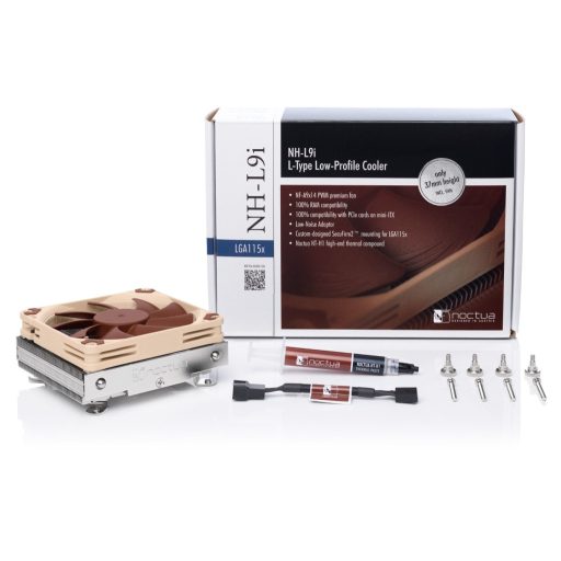 Noctua NH-L9i Processzor Hűtő 9,2 cm Bézs, Barna, Ezüst