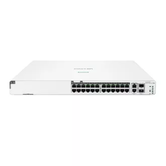   HPE Aruba Networking Networking Instant On Switch 20p Gigabit CL4 4p Gigabit CL6 PoE 2p 10GBT 2p SFP+ 370W 1960 Vezérelt L2+ Gigabit Ethernet (10/100/1000) Ethernet-áramellátás (PoE) támogatása 1U Fehér