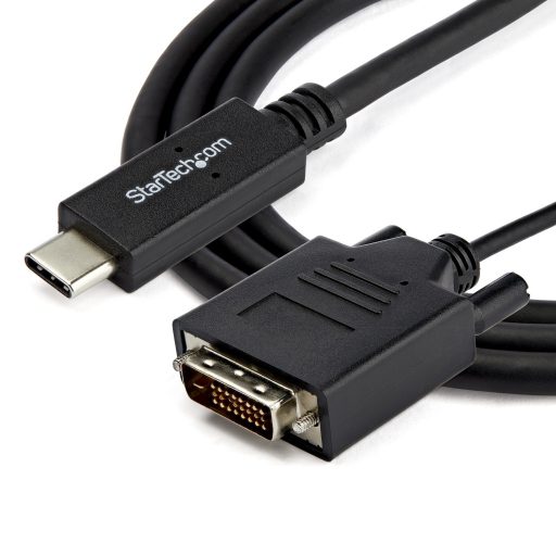 StarTech.com CDP2DVIMM1MB video átalakító kábel 1 M USB C-típus DVI-D Fekete